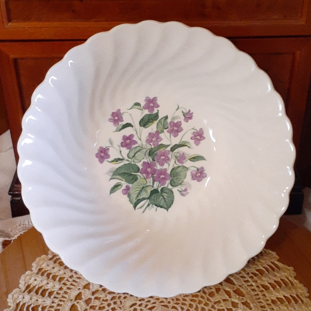 *VINTAGE* ROYAL VIOLET CHINA SERVING BOWL 1950